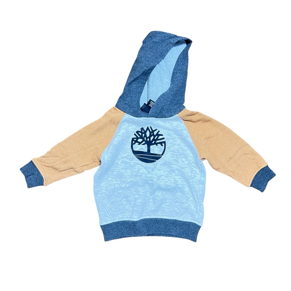 Timberland Hoodie with Logo Gray And Tan Size 24M 24 Months